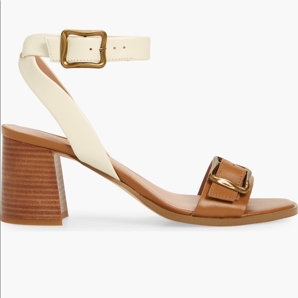 Nordstrom Leather Lancaster Ankle-Strap Heeled Sandal 7 - Picture 11 of 12